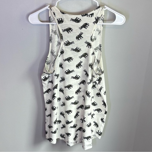 MyStyle Elephant Print Notch Neck Racerback Relaxed Fit Tank Top Size M - Picture 4 of 9